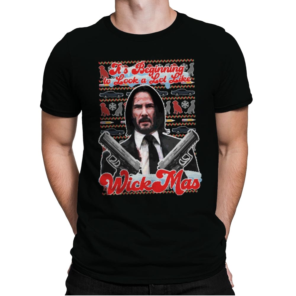 Merry Wickmas - Mens Premium T-Shirts RIPT Apparel Small / Black