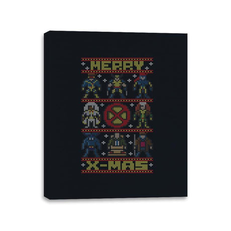 Merry X-Mas - Canvas Wraps Canvas Wraps RIPT Apparel 11x14 / Black