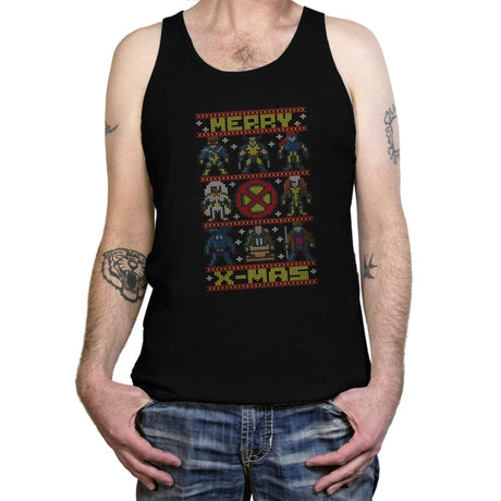 Merry X-Mas - Tanktop Tanktop RIPT Apparel X-Small / Black