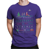 Merry X-Mas - Ugly Holiday - Mens Premium T-Shirts RIPT Apparel Small / Purple Rush