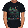 Merry X-Mas - Ugly Holiday - Mens T-Shirts RIPT Apparel Small / Black