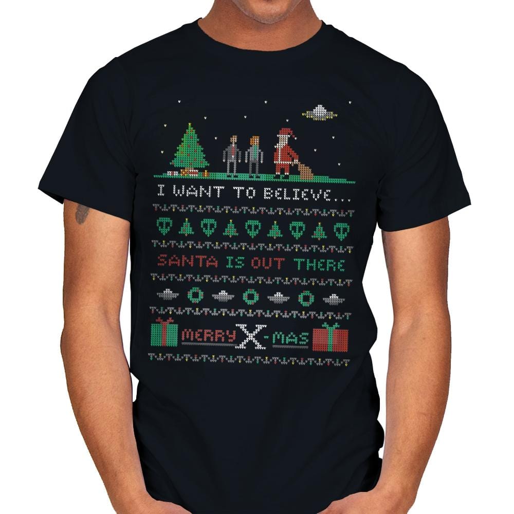 Merry X-Mas - Ugly Holiday - Mens T-Shirts RIPT Apparel Small / Black