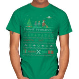 Merry X-Mas - Ugly Holiday - Mens T-Shirts RIPT Apparel Small / Kelly Green