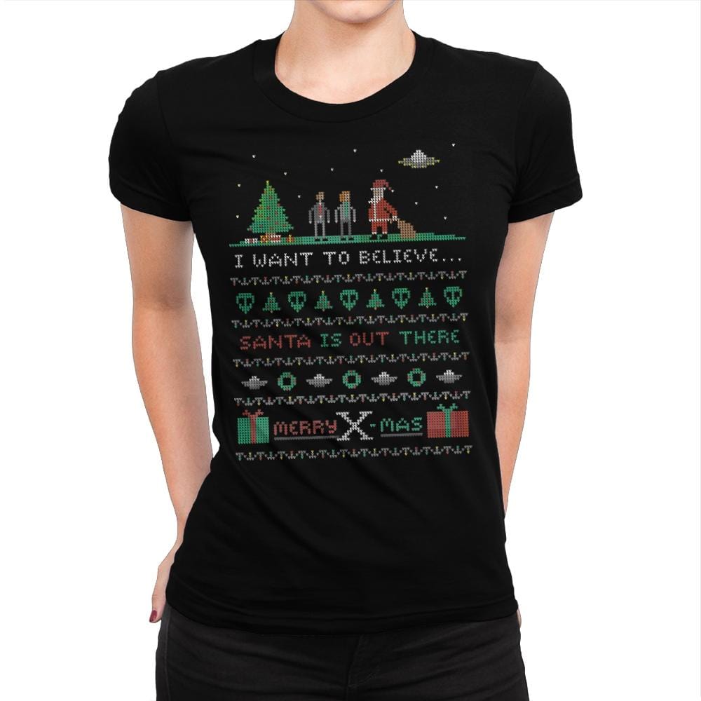 Merry X-Mas - Ugly Holiday - Womens Premium T-Shirts RIPT Apparel Small / Indigo