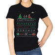 Merry X-Mas - Ugly Holiday - Womens T-Shirts RIPT Apparel Small / Black