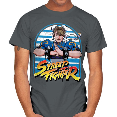 Meryl Streep Fighter - Shirt Club - Mens T-Shirts RIPT Apparel Small / Charcoal