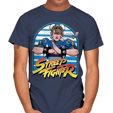 Meryl Streep Fighter - Shirt Club - Mens T-Shirts RIPT Apparel Small / Navy