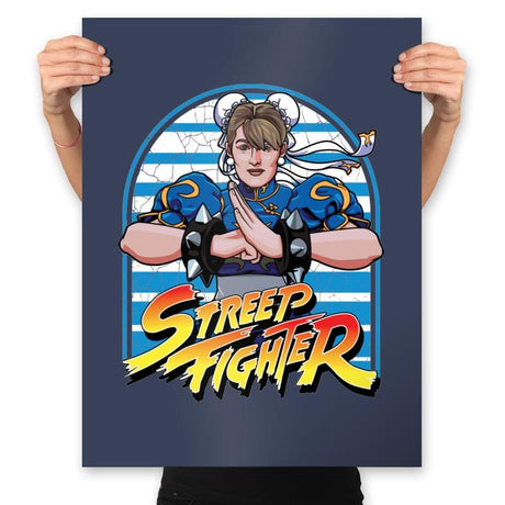 Meryl Streep Fighter - Shirt Club - Prints Posters RIPT Apparel 18x24 / Navy