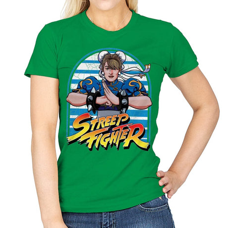 Meryl Streep Fighter - Shirt Club - Womens T-Shirts RIPT Apparel Small / Irish Green