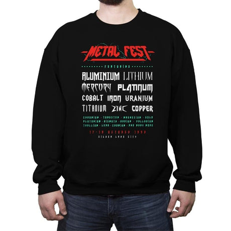 Metal Fest - Crew Neck Sweatshirt Crew Neck Sweatshirt RIPT Apparel Small / Black