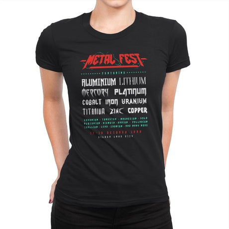Metal Fest - Womens Premium T-Shirts RIPT Apparel Small / Black
