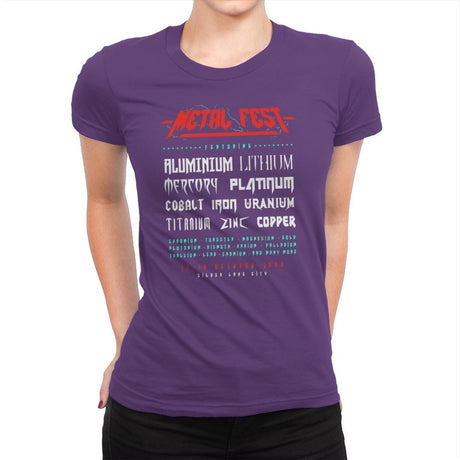 Metal Fest - Womens Premium T-Shirts RIPT Apparel Small / Purple Rush