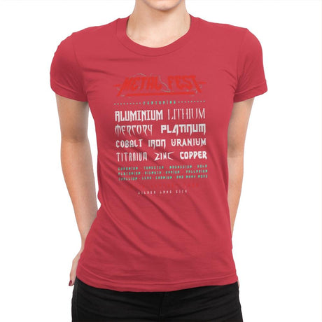 Metal Fest - Womens Premium T-Shirts RIPT Apparel Small / Red