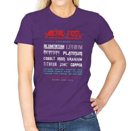 Metal Fest - Womens T-Shirts RIPT Apparel Small / Purple