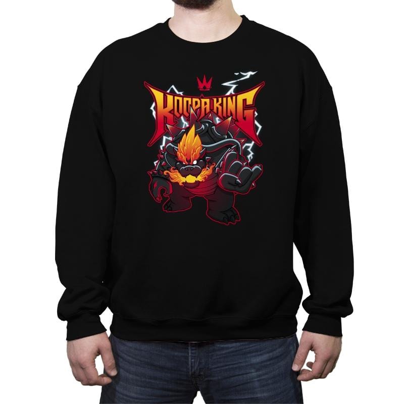 Metal King - Crew Neck Sweatshirt Crew Neck Sweatshirt RIPT Apparel Small / Black