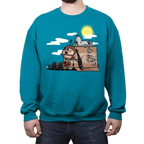 Metal PhantomNuts - Crew Neck Sweatshirt Crew Neck Sweatshirt RIPT Apparel Small / Antique Sapphire
