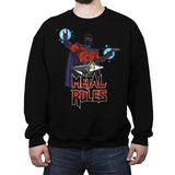 Metal Rules - Crew Neck Sweatshirt Crew Neck Sweatshirt RIPT Apparel