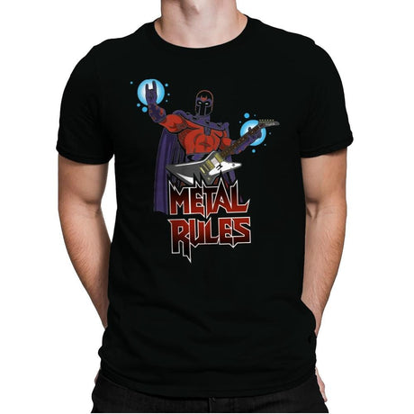 Metal Rules - Mens Premium T-Shirts RIPT Apparel Small / Black
