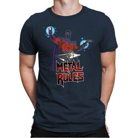Metal Rules - Mens Premium T-Shirts RIPT Apparel Small / Indigo