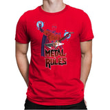 Metal Rules - Mens Premium T-Shirts RIPT Apparel Small / Red