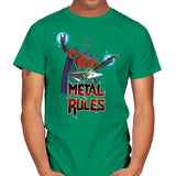 Metal Rules - Mens T-Shirts RIPT Apparel Small / Kelly Green