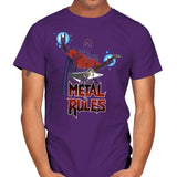 Metal Rules - Mens T-Shirts RIPT Apparel Small / Purple