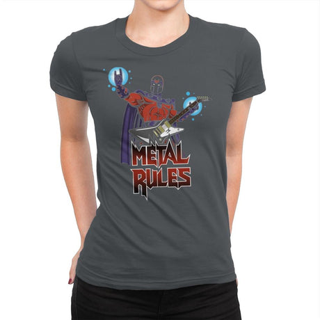 Metal Rules - Womens Premium T-Shirts RIPT Apparel Small / Heavy Metal