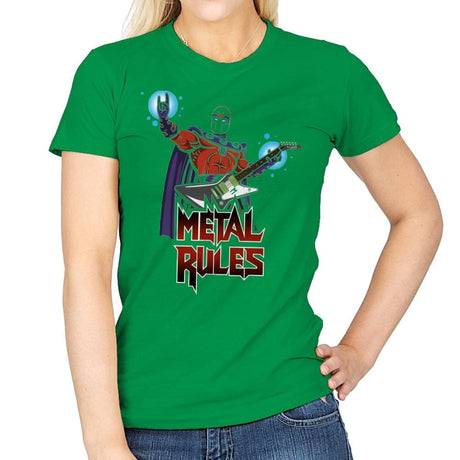 Metal Rules - Womens T-Shirts RIPT Apparel Small / Irish Green