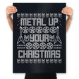 Metal Up Your Christmas - Prints Posters RIPT Apparel 18x24 / Black