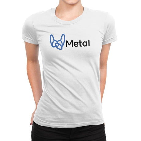 Metal - Womens Premium T-Shirts RIPT Apparel Small / White