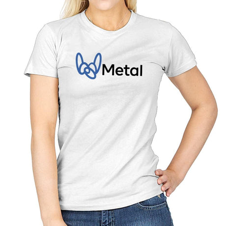 Metal - Womens T-Shirts RIPT Apparel Small / White