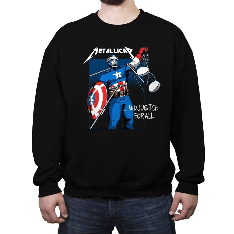 Metallicap - Crew Neck Sweatshirt Crew Neck Sweatshirt RIPT Apparel Small / Black
