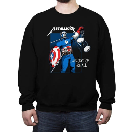 Metallicap - Crew Neck Sweatshirt Crew Neck Sweatshirt RIPT Apparel Small / Black