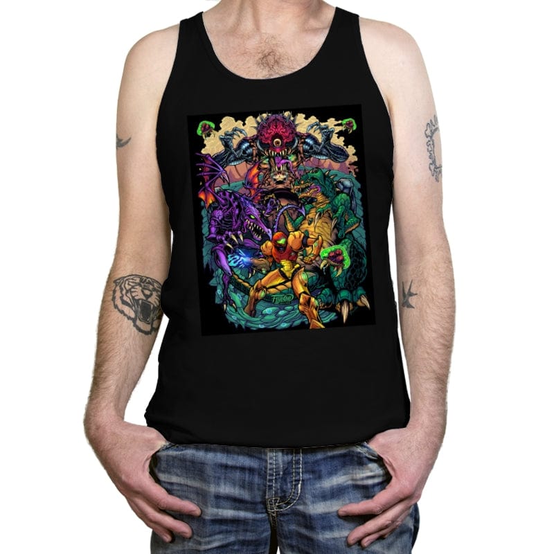 Metroid Tribute  - Tanktop Tanktop RIPT Apparel X-Small / Black