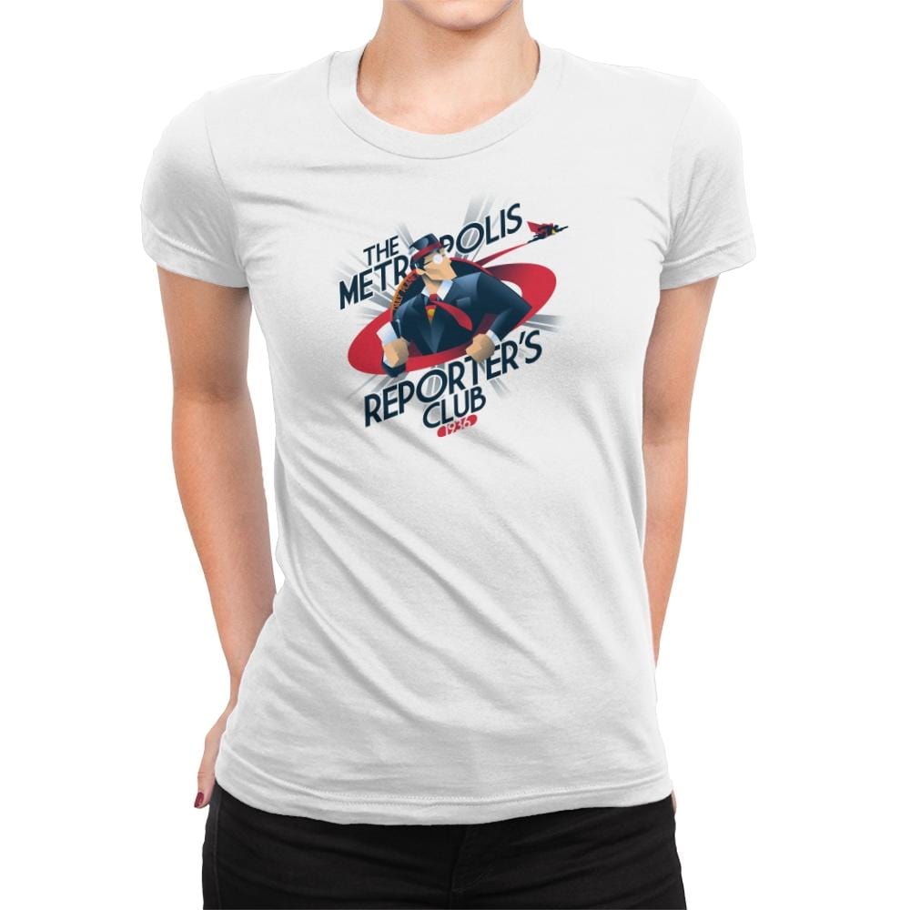 Metropolis Reporter's Club Exclusive - Womens Premium T-Shirts RIPT Apparel Small / White