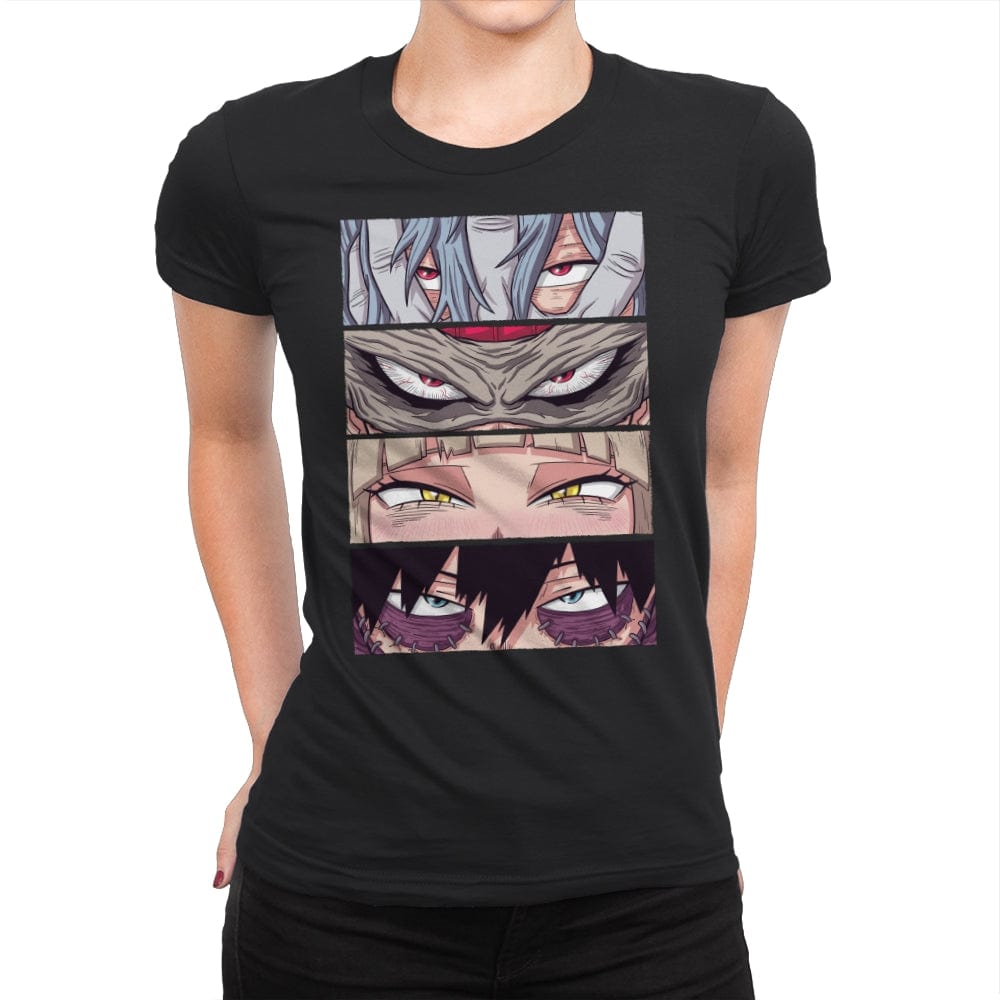 MHA Villain Eyes - Womens Premium T-Shirts RIPT Apparel Small / Black