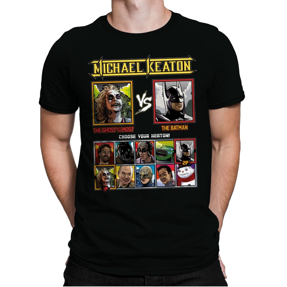 Michael Keaton Fighter - Mens Premium T-Shirts RIPT Apparel Small / Black