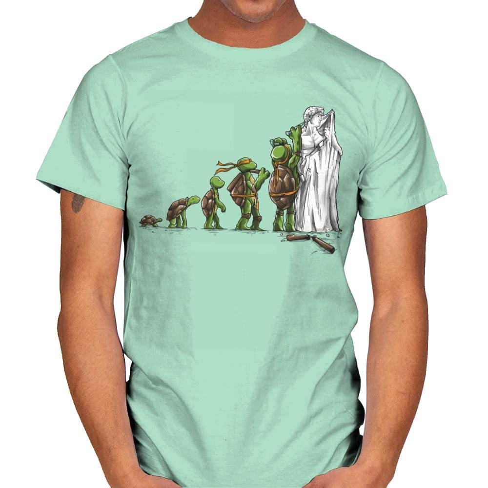 Michelangelo - Art Attack - Mens T-Shirts RIPT Apparel Small / Mint Green