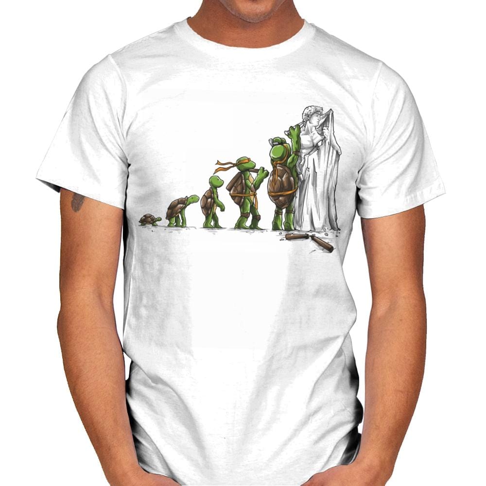Michelangelo - Art Attack - Mens T-Shirts RIPT Apparel Small / White