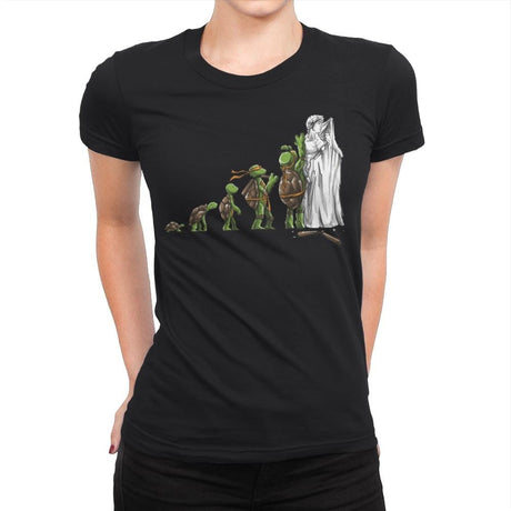 Michelangelo - Art Attack - Womens Premium T-Shirts RIPT Apparel Small / Black