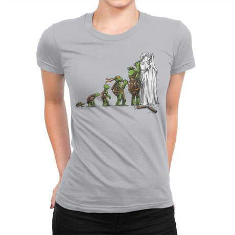 Michelangelo - Art Attack - Womens Premium T-Shirts RIPT Apparel Small / Silver