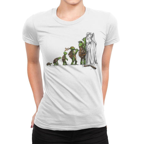 Michelangelo - Art Attack - Womens Premium T-Shirts RIPT Apparel Small / White