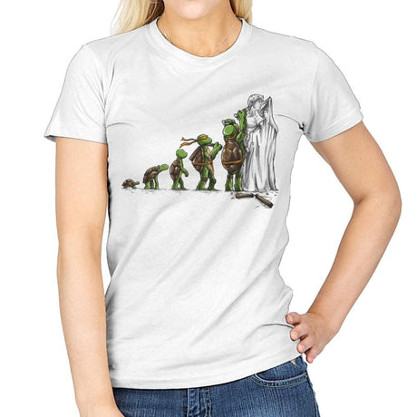 Michelangelo - Art Attack - Womens T-Shirts RIPT Apparel Small / White