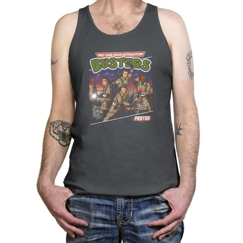 Mid-aged Genius Phantom Busters Exclusive - Tanktop Tanktop RIPT Apparel X-Small / Asphalt