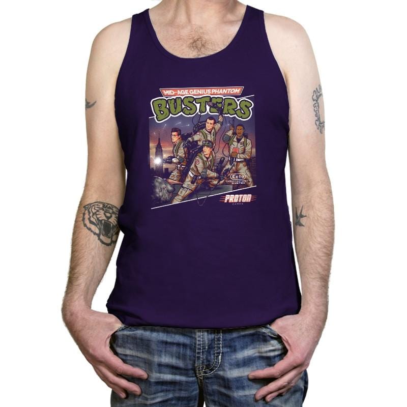 Mid-aged Genius Phantom Busters Exclusive - Tanktop Tanktop RIPT Apparel X-Small / Team Purple