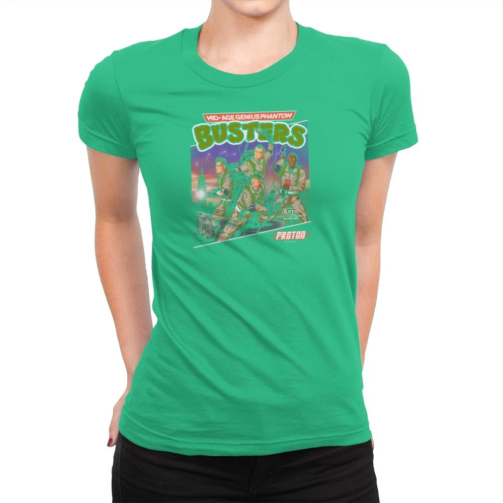 Mid-aged Genius Phantom Busters Exclusive - Womens Premium T-Shirts RIPT Apparel Small / Kelly Green