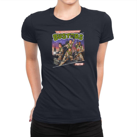 Mid-aged Genius Phantom Busters Exclusive - Womens Premium T-Shirts RIPT Apparel Small / Midnight Navy