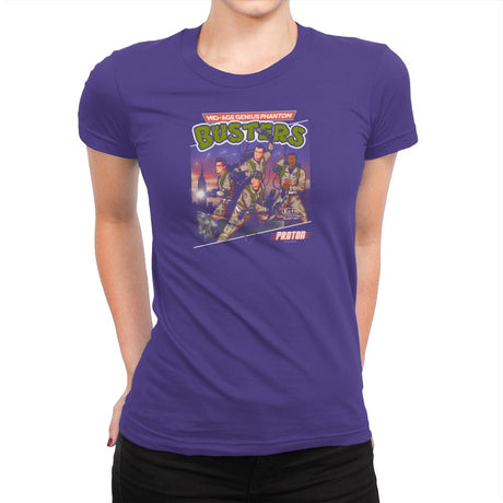 Mid-aged Genius Phantom Busters Exclusive - Womens Premium T-Shirts RIPT Apparel Small / Purple Rush