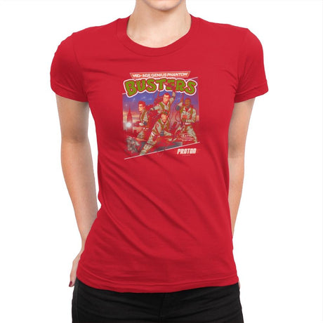 Mid-aged Genius Phantom Busters Exclusive - Womens Premium T-Shirts RIPT Apparel Small / Red