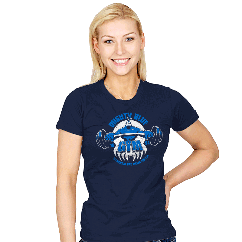Mighty Blue Gym - Womens T-Shirts RIPT Apparel